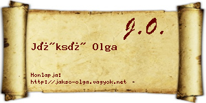 Jáksó Olga névjegykártya